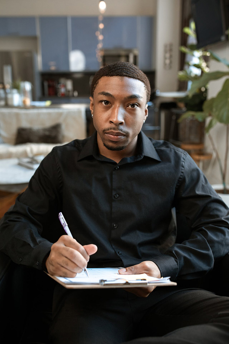 Man ready to interview